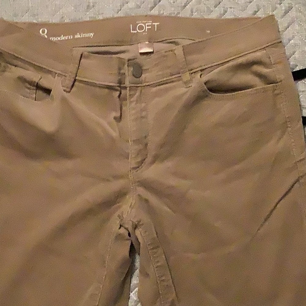 Loft khaki corduroy jeans, size 8